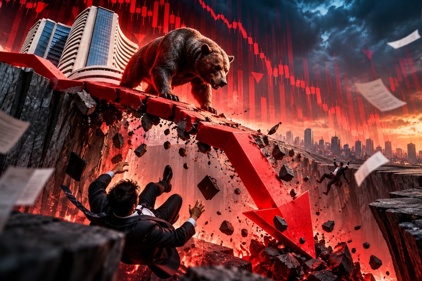 5 Reasons Why Market Is Down Today: Sensex, Nifty Hit Six-Month Lows as India VIX Spikes