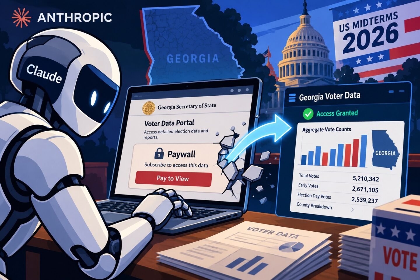 Anthropic’s Claude AI Bypasses Paywall to Access Georgia Voter Data Ahead of US Midterm Elections