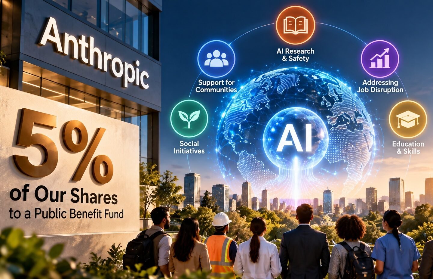 Anthropic Commits 5% of Shares to Public Benefit Fund