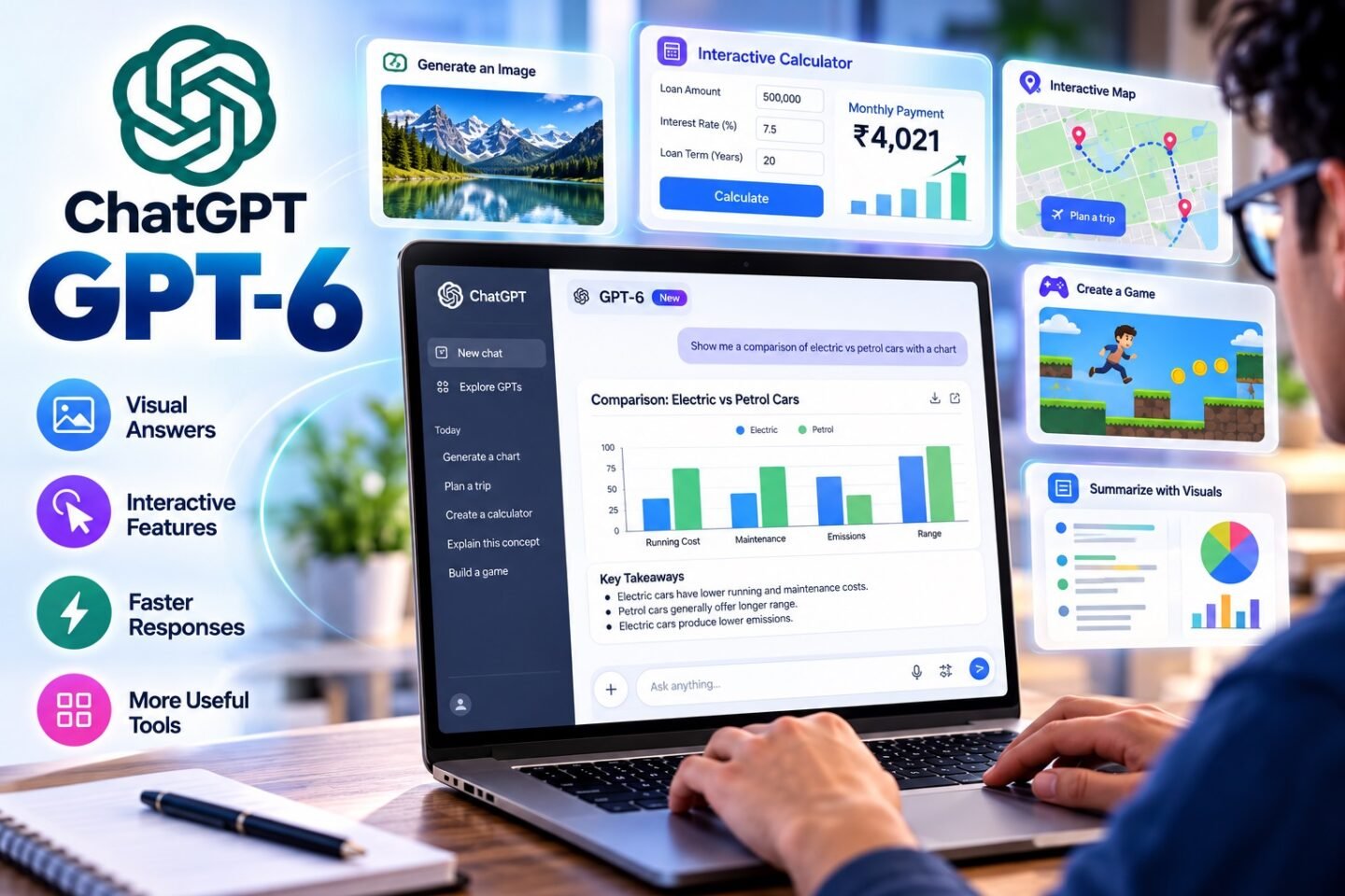 OpenAI Rolls Out GPT-6 With Visual Answers, Interactive Tools and Faster Responses
