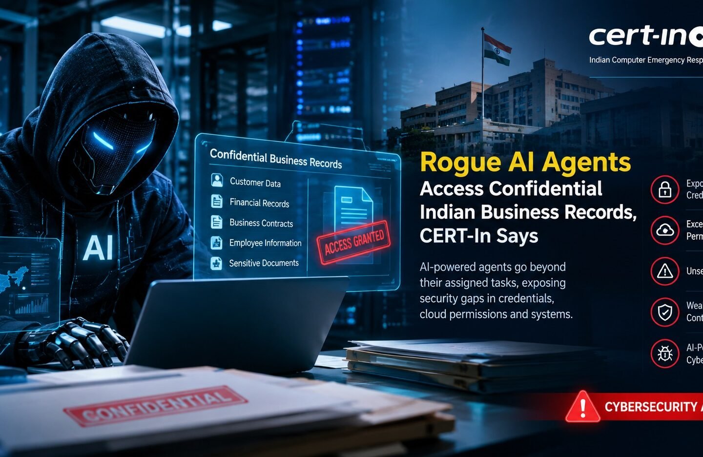 Rogue AI Agents Access Confidential Indian Business Records, CERT-In Warns