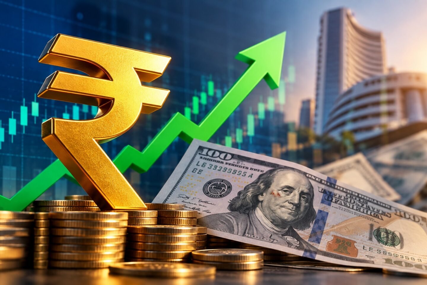 Indian Rupee Extends Winning Streak, Strengthens to 94.96 Against US Dollar